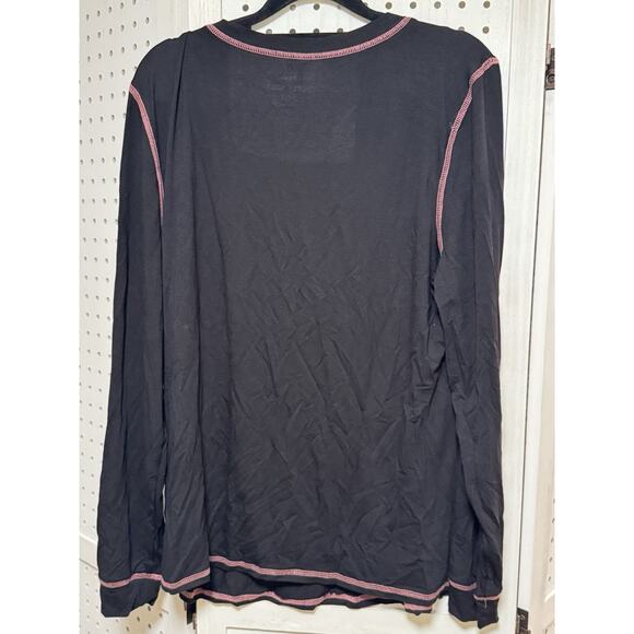 Torrid Size 0 - Size Large Long Sleeve Galaxy Cats Black Super Soft Shirt - Picture 7 of 7
